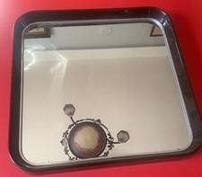 Miroir design carré SALC CANTU ITALY 1970's plastique couleur fumé