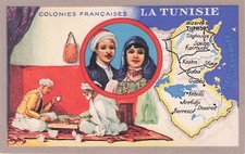 Carte postale ancien postcard COLONIES FRANCAISES TUNISIE TUNISIA édit lion noir
