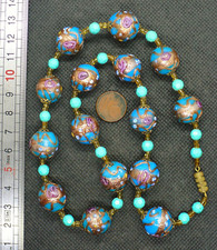 Collier Perles Murano Ancien