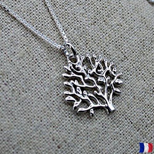 Pendentif arbre vie argent - arbre, de