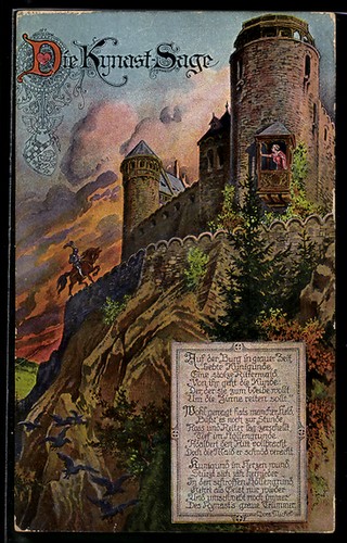 Carte postale chevalier - , tente