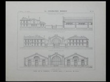 PANTIN, USINE HENRI HAMELLE - 1901 - PLANCHE ARCHITECTURE - LOISEAU