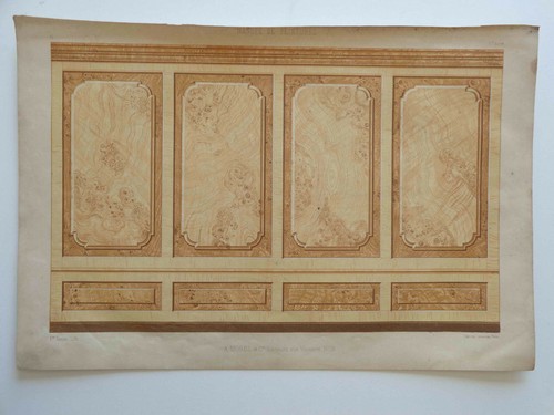 Grande lithographie xixe - grande,