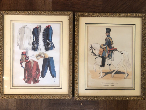 Gravures encadrées sous - gravures,