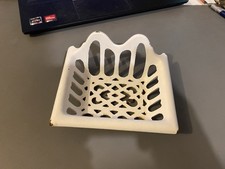 ancien porte savon fonte émaillée blanche salle de bain vintage