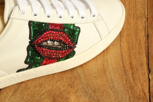 Baskets gucci ace lips cuir - baskets,