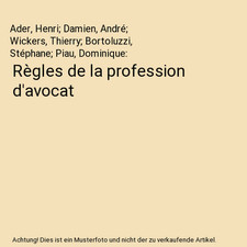 Règles de la profession