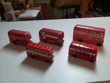 LOT DE 5 BUS ANGLAIS LONDON-ROUTEMASTER-TRIANG-CORGI