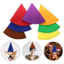  7Pcs Noël Gnome Chapeaux Costume Nain Chapeaux Feutre Cône Chapeau De Fête