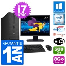 PC Tour HP 800 G2 Ecran 27" Intel i7-6700 RAM 8Go Disque 500Go Windows 10 Wifi