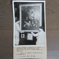 PHOTO DE PRESSE 1944 GALERIE CHARPENTIER RÉTROSPECTIVE VIE FAMILIALE PREPARATIFS