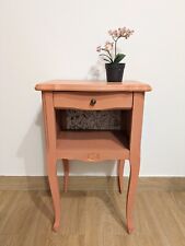 Chevet ancien en bois - Rose