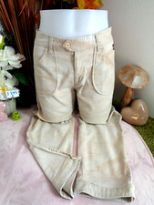 Vêtement occasion femme : Pantacourt en Lin " Complices " - T : 38