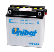 Batterie Moto Unibat Unibat CB9B=YB9B CB9-B-SM Yamaha RD200, DX 200 75-79
