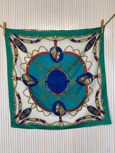 Foulard carré vintage - foulard,