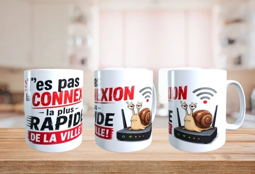 Mug humour connexion plus - mug,
