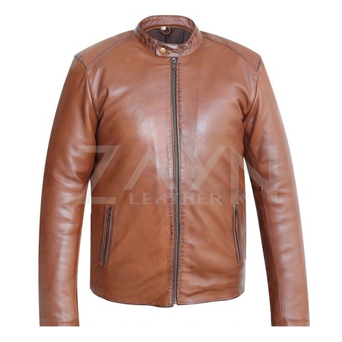 Veste cuir véritable pour - en,