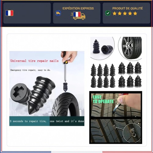 Kit réparation pneus sans