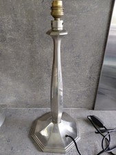 Pied de lampe art deco en inox