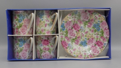 Chintz demitasse cups - chintz,