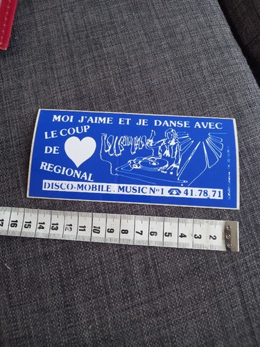 Autocollant vintage disco - autocollant,