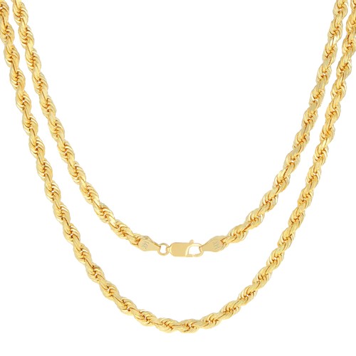 14k jaune massif 5mm - jaune, or