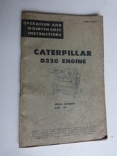 livret catalogue tracteur CATERPILLAR D 320 engine de 1965