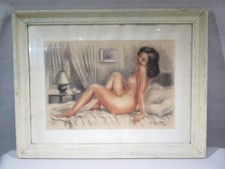 AYOT ANCIEN TABLEAU FUSAIN