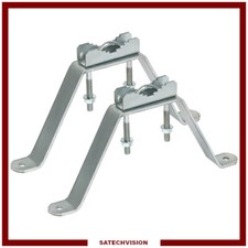 Etrier Fixation Murale Déport 13 cm Pour Mât Diamètre 50 mm Max Parabole Antenne
