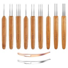 9 Pcs Crochet De Dreadlock Pour Cheveux Loc Aiguille Pour Dreads Avec 2