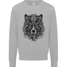 Sweat À Capuche Mandala Tribal Loup Pour Hommes