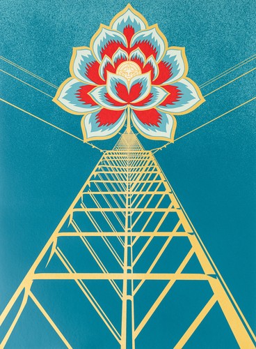 Shepard fairey obey flower - obey,