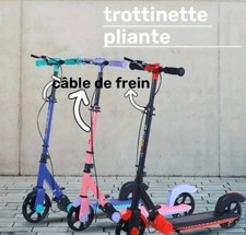 Vélo à grande roue pliable à un clic avec frein à main, quatre Couleurs 