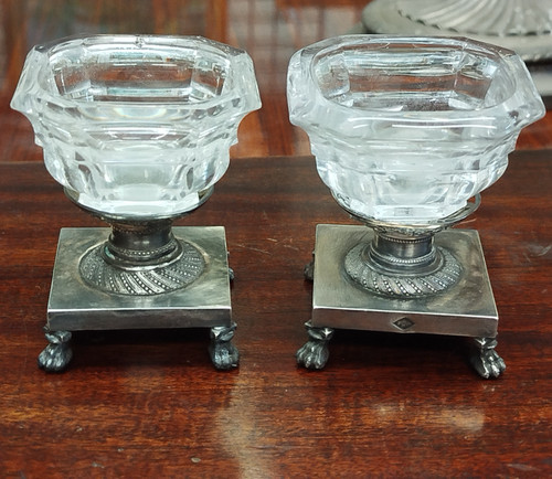 Paire salerons argent - de,