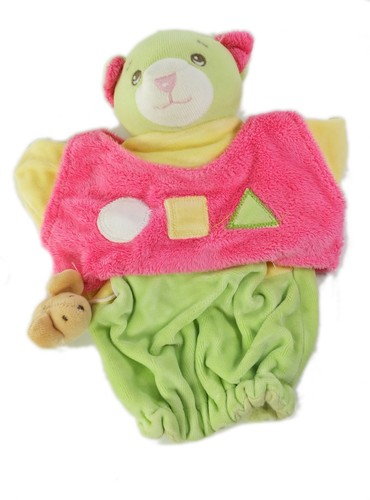 Doudou marionnette chat - marionnette, rose