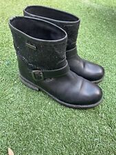 Bottines motardes cuir looky noir LES TROPEZIENNES PAR M BELARBI pointure 39