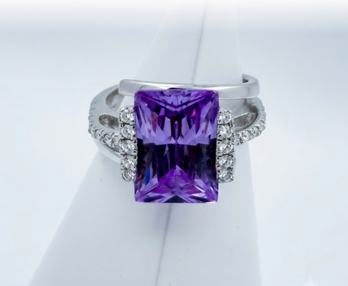 Bague améthyste pourpre - bague,