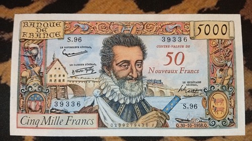 Billet 5000 francs - nf,