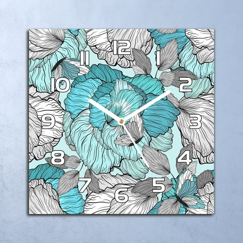 Horloge murale verre 30x30 - murale,