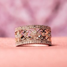 Bague bicolore 2 ct style