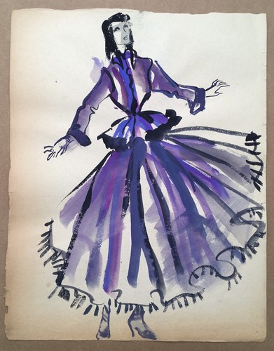 Aquarelle originale croquis - aquarelle,