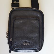 Sacoche Cuir Noir Lacoste