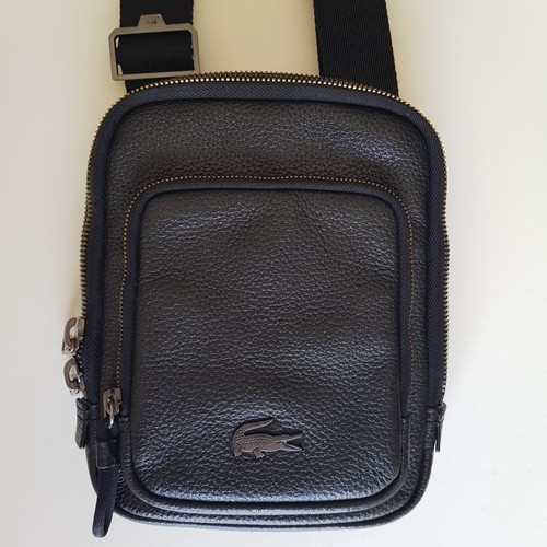 Sacoche cuir noir - sacoche, lacoste