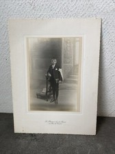 Ancienne Photo Jeune Communiant Communion Prie-Dieu L Brun Aix Les Bains 