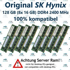 128 GB (8x 16 GB) Rdimm