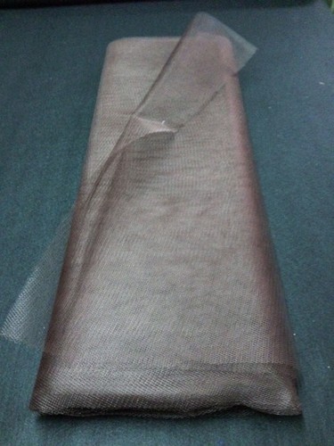 Tulle mariage marron chocolat - marron,
