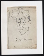Jean Cocteau Poète Peintre Poète Romancier Portrait Dessin Van Caulaert