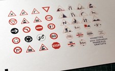 DINKY TOYS PLANCHE AUTOCOLLANT PANNEAUX prédécoupés