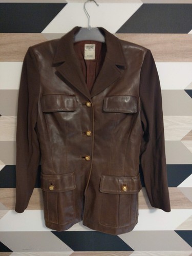 Veste cuir agneau veritable - cuir,