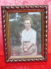 Beau Vieux Cadre Photo En Bois Avec Verre !